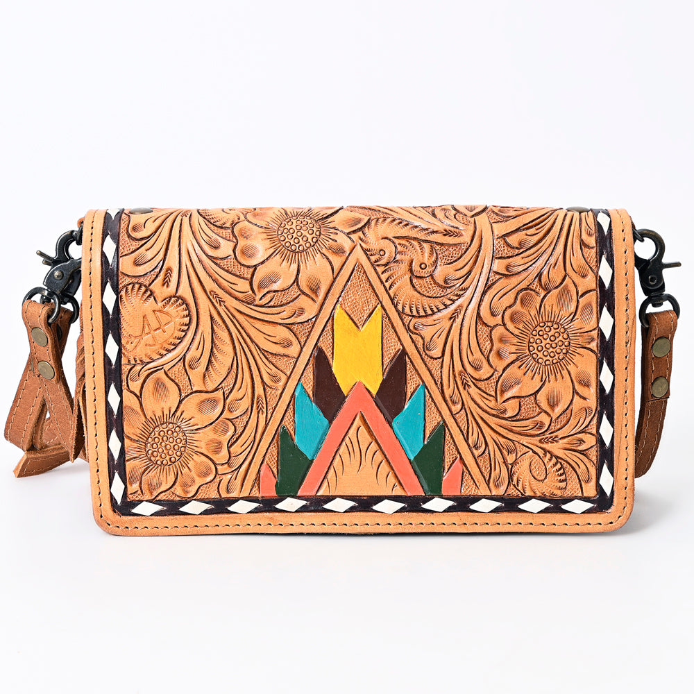 American Darling ORGANISER Upcycled Wool Genuine Leather women bag western handbag purse