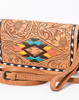 American Darling Organiser Bag Handcrafted from Crocodile Embossed Genuine Leather with YKK Zipper and Detachable Strap