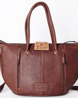 American Darling ADBG1084 Tote Hand Tooled Saddle Blanket Genuine Leather women bag western handbag purse