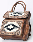 American Darling Backpack Hand Tooled Crocodile embossed Genuine Leather women bag western handbag purse