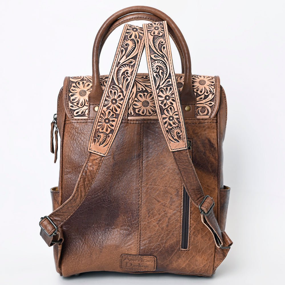American Darling Backpack Hand Tooled Crocodile embossed Genuine Leather women bag western handbag purse