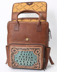 American Darling Backpack Hand Tooled Crocodile embossed Genuine Leather women bag western handbag purse