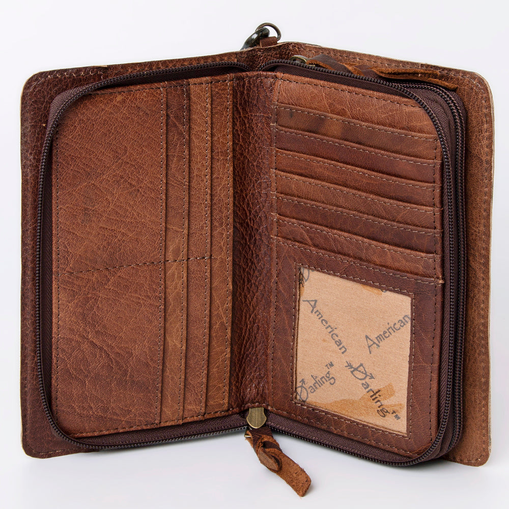 American Darling ORGANISER Upcycled Wool Genuine Leather women bag western handbag purse