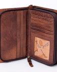 American Darling ORGANISER Upcycled Wool Genuine Leather women bag western handbag purse