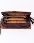 American Darling Organiser Bag Handcrafted from Crocodile Embossed Genuine Leather with YKK Zipper and Detachable Strap