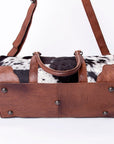 Cowhide Fringe Duffle Bag With Genuine Leather