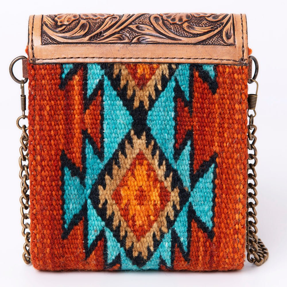 American Darling Hand Tooled Hair On Genuine Leather Women Bag Western Handbag Purse