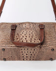 Handcrafted Crocodile Embossed Genuine Leather Women Western Tote Bag With Classic Style