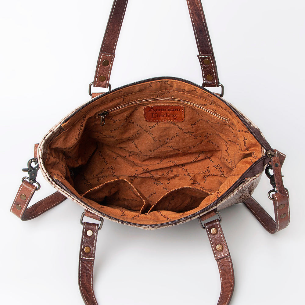 Handcrafted Crocodile Embossed Genuine Leather Women Western Tote Bag With Classic Style