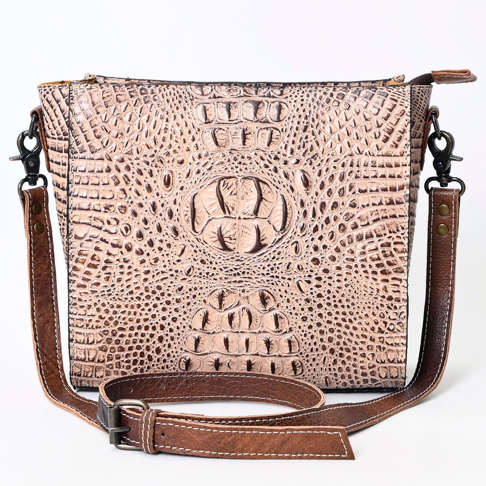 American Darling Crocodile Embossed Genuine Leather Women Bag Western Handbag Purse