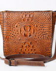 American Darling Crocodile Embossed Genuine Leather Women Bag Western Handbag Purse