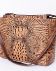 American Darling Crocodile Embossed Genuine Leather Women Bag Western Handbag Purse