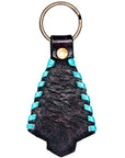 Hand Tooled Leather Key Chain Ring Handcraft Handmade Hilason