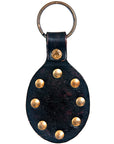 Hand Tooled Leather Key Chain Ring Handcraft Handmade Hilason