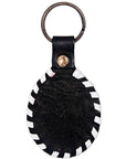 Hand Tooled Leather Key Chain Ring Handcraft Handmade Hilason
