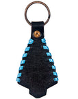 Hand Tooled Leather Key Chain Ring Handcraft Handmade Hilason