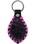Hand Tooled Leather Key Chain Ring Handcraft Handmade Hilason