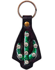 Hand Tooled Leather Key Chain Ring Handcraft Handmade Hilason
