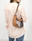 American Darling ADBG1098 Clear Bag Hand Tooled Genuine Leather Women Bag Western Handbag Purse