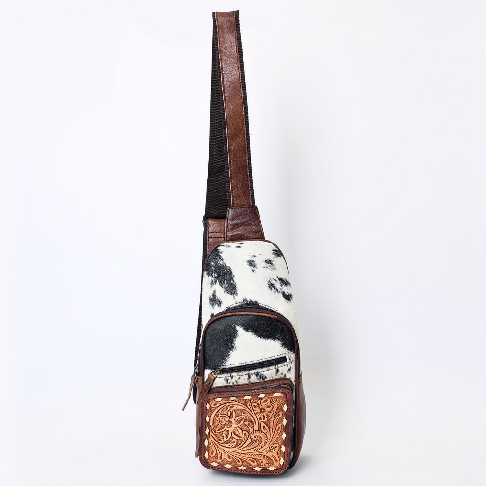 American Darling Sling Hand Tooled Hair-On Genuine Leather women bag western handbag purse