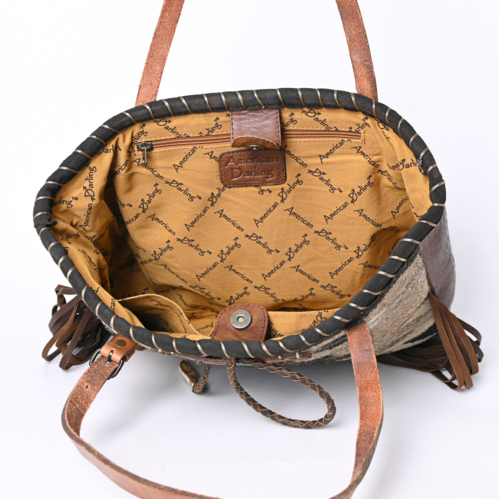 American Darling ADBG1113 Tote Saddle Blanket Genuine Leather women bag western handbag purse