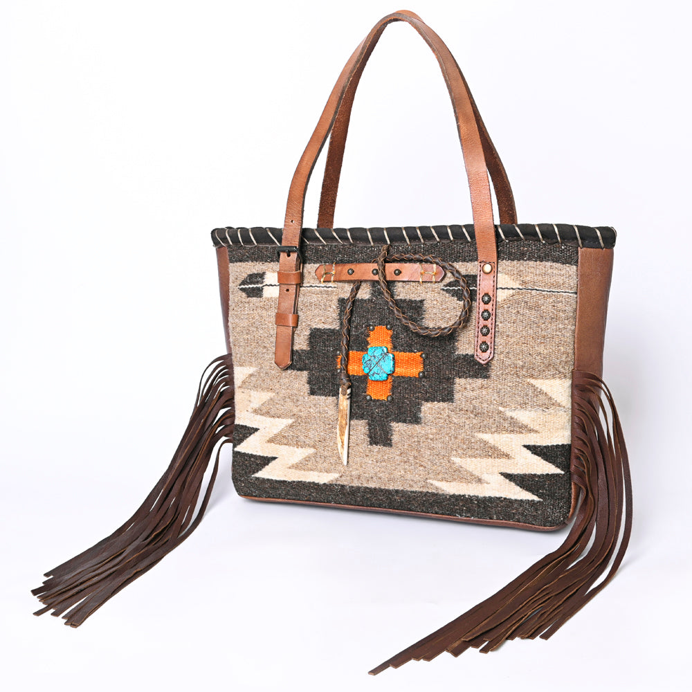 American Darling ADBG1113A Tote Saddle Blanket Genuine Leather Women Bag Western Handbag Purse
