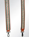 American Darling Hand Tooled Genuine Leather Crossbody Handle Strap For Bags