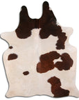 Premium Handcrafted Cowhide Rug With Hair On Leather Finish For Contemporary Living