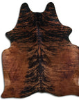 Premium Handcrafted Cowhide Rug With Hair On Leather Finish For Contemporary Living