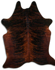 Premium Handcrafted Cowhide Rug With Hair On Leather Finish For Contemporary Living
