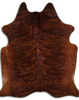 Premium Handcrafted Cowhide Rug With Hair On Leather Finish For Contemporary Living
