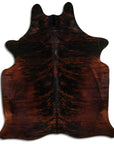 Premium Handcrafted Cowhide Rug With Hair On Leather Finish For Contemporary Living