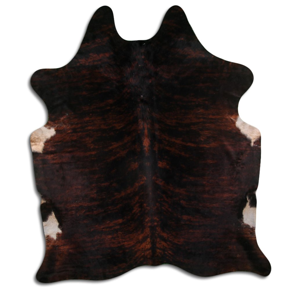 Premium Handcrafted Cowhide Rug With Hair On Leather Finish For Contemporary Living