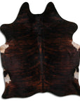 Premium Handcrafted Cowhide Rug With Hair On Leather Finish For Contemporary Living