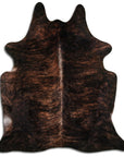 Premium Handcrafted Cowhide Rug With Hair On Leather Finish For Contemporary Living
