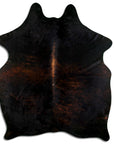 Premium Handcrafted Cowhide Rug With Hair On Leather Finish For Contemporary Living