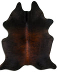Premium Handcrafted Cowhide Rug With Hair On Leather Finish For Contemporary Living