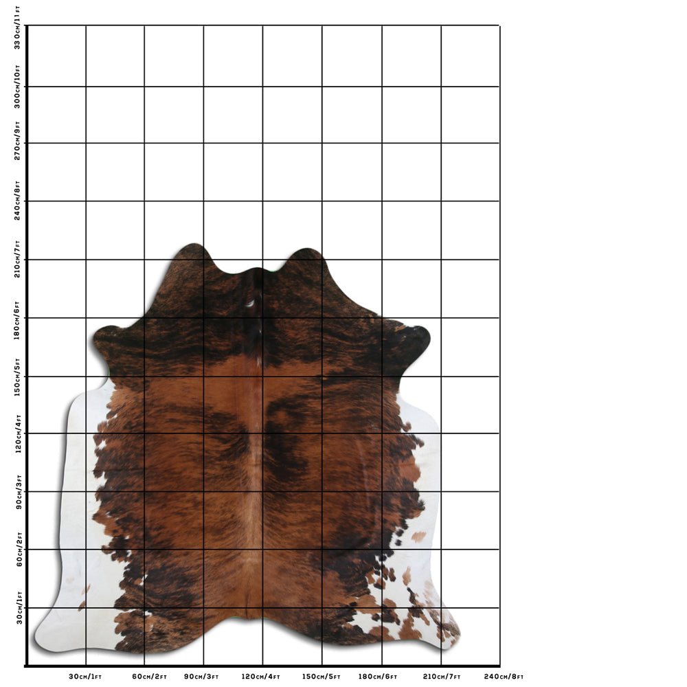 7 Ft X 7 Ft Genuine Brazilian Cowhide Skin Rug by Hilason | Hair-On Leather Home Décor Carpet