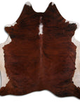Premium Handcrafted Cowhide Rug With Hair On Leather Finish For Contemporary Living
