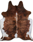 Premium Handcrafted Cowhide Rug With Hair On Leather Finish For Contemporary Living