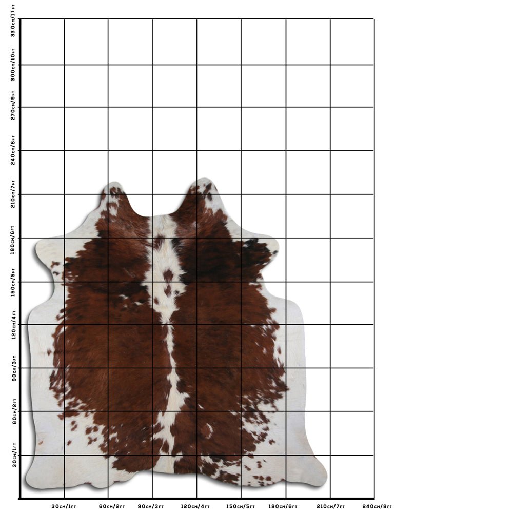 7 Ft X 7 Ft Genuine Brazilian Cowhide Skin Rug by Hilason | Hair-On Leather Home Décor Carpet