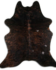 Premium Handcrafted Cowhide Rug With Hair On Leather Finish For Contemporary Living
