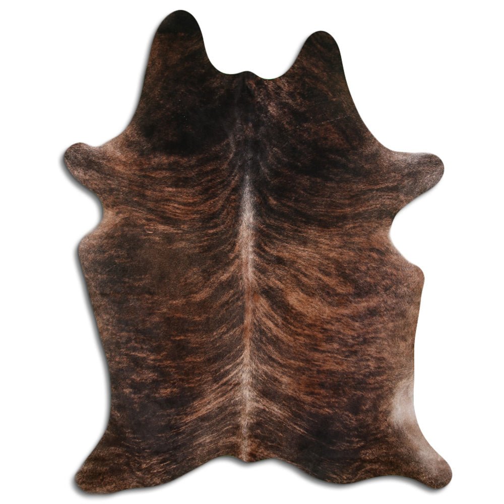 Premium Handcrafted Cowhide Rug With Hair On Leather Finish For Contemporary Living