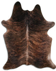 Premium Handcrafted Cowhide Rug With Hair On Leather Finish For Contemporary Living