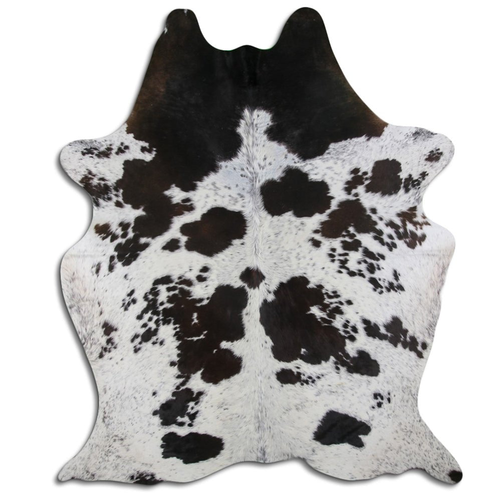 Premium Handcrafted Cowhide Rug With Hair On Leather Finish For Contemporary Living
