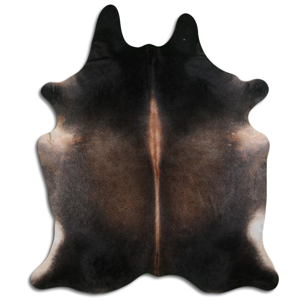 Premium Handcrafted Cowhide Rug With Hair On Leather Finish For Contemporary Living