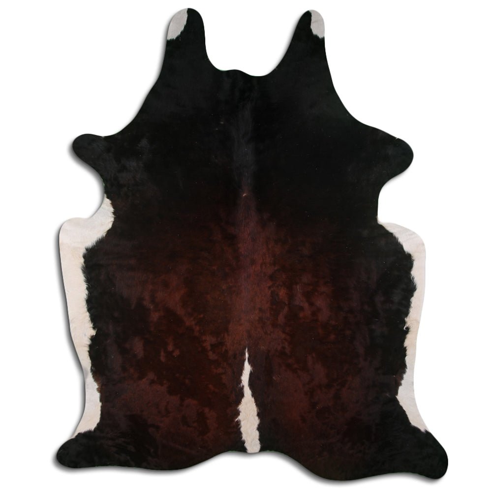 Premium Handcrafted Cowhide Rug With Hair On Leather Finish For Contemporary Living