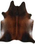 Premium Handcrafted Cowhide Rug With Hair On Leather Finish For Contemporary Living