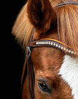 ExionPro Elegant Soft Padded Light Peach, Clear Crystal Browband
