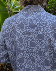 Long Sleeve Western Shirt With Hawaiian Islands Map Print For Travel Enthusiasts